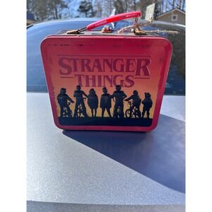 Funko Stranger Things Metal Lunch Box Red Black Fair Condition 2019 Netflix